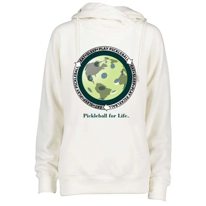 Eat Sleep Play Pickleball Mug Womens Funnel Neck Pullover Hood