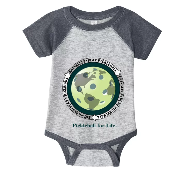 Eat Sleep Play Pickleball Mug Infant Baby Jersey Bodysuit