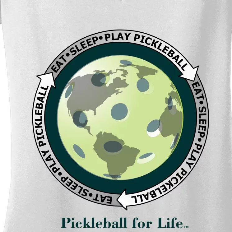 Eat Sleep Play Pickleball Mug Women's V-Neck T-Shirt