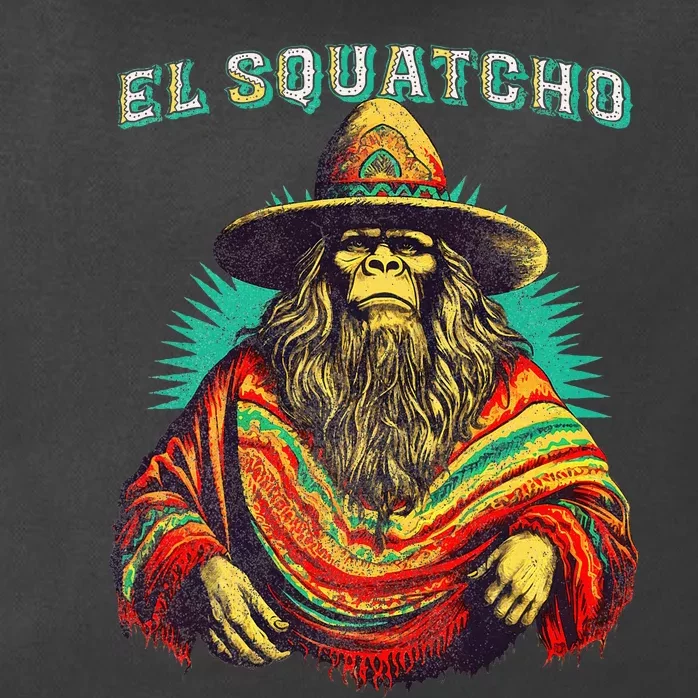 El Squatcho Poncho – Western Bigfoot Funny Sasquatch Zip Tote Bag