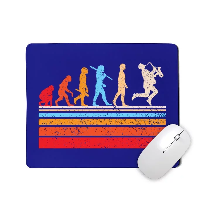 Evolution Saxophone Player Saxophonist Jazz Brass Music Gift Mousepad