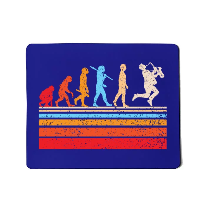 Evolution Saxophone Player Saxophonist Jazz Brass Music Gift Mousepad