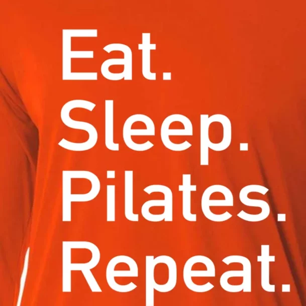 Eat Sleep Pilates Repeat // Pilates Yoga Instructor Gift Cooling Performance Long Sleeve Crew