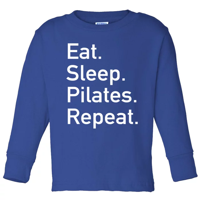 Eat Sleep Pilates Repeat // Pilates Yoga Instructor Gift Toddler Long Sleeve Shirt