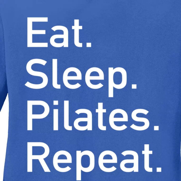 Eat Sleep Pilates Repeat // Pilates Yoga Instructor Gift Ladies Long Sleeve Shirt