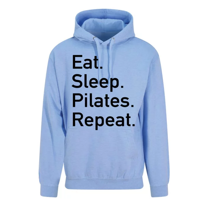 Eat Sleep Pilates Repeat // Pilates Yoga Instructor Gift Unisex Surf Hoodie