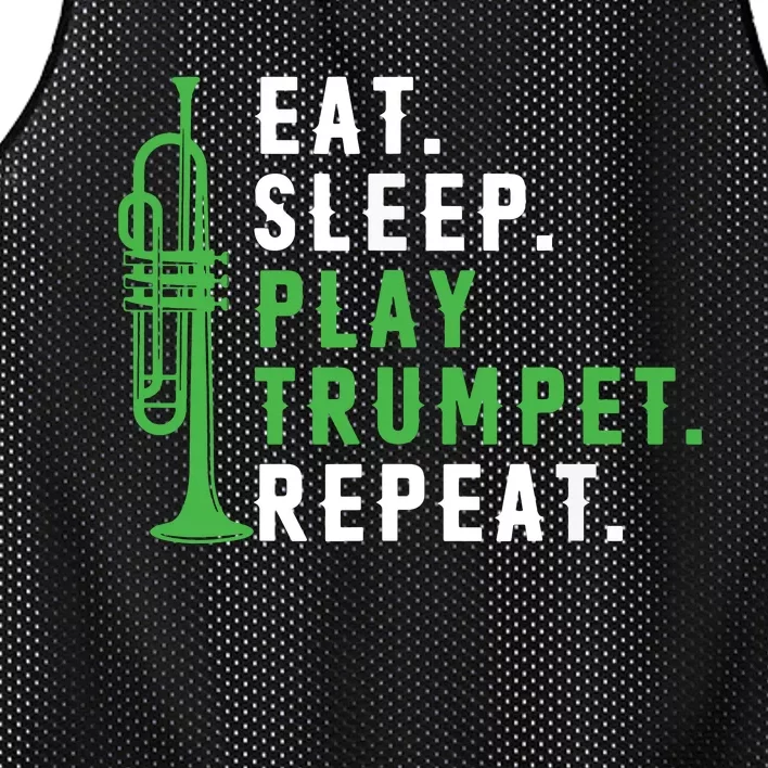 Eat Sleep Play Trumpet Repeat Trumpeter Trumpet Player Mesh Reversible Basketball Jersey Tank