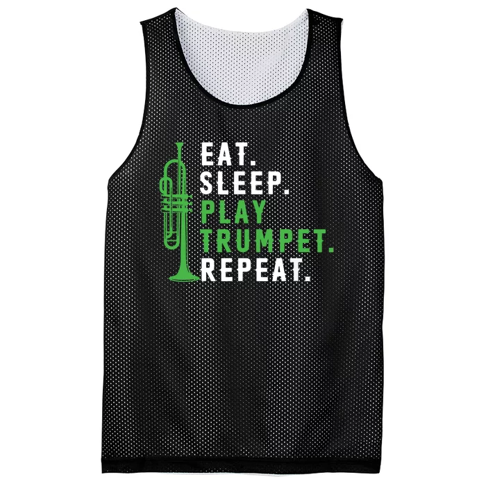 Eat Sleep Play Trumpet Repeat Trumpeter Trumpet Player Mesh Reversible Basketball Jersey Tank