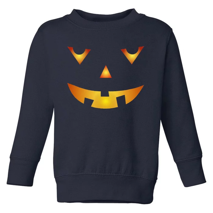 Evil Scary Pumpkin Face Spooky Halloween Toddler Sweatshirt