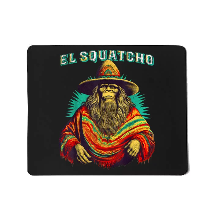 El Squatcho Poncho – Western Bigfoot Funny Sasquatch Mousepad