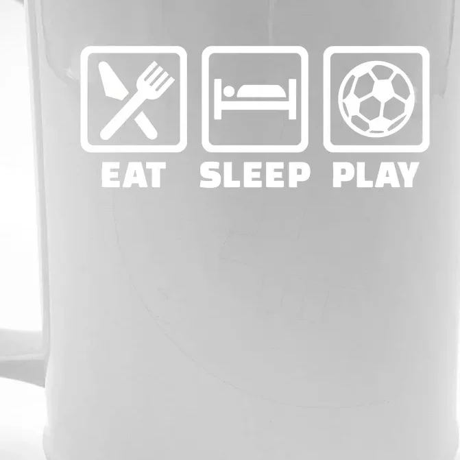 Eat Sleep Play Soccer Front & Back Beer Stein