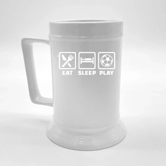 Eat Sleep Play Soccer Front & Back Beer Stein