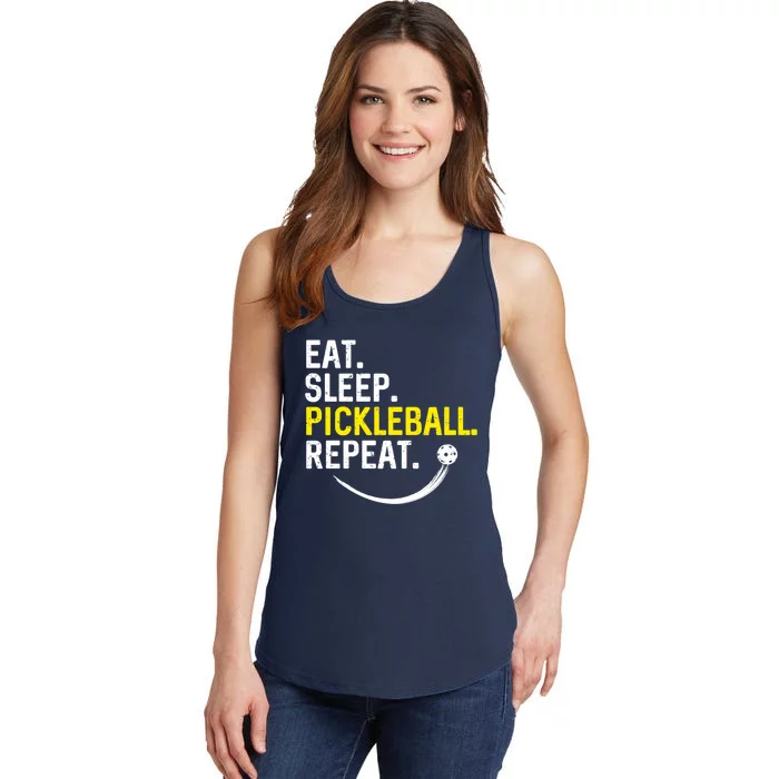 Eat Sleep Pickleball Repeat Lover Funny Quote Gift For Player Ladies Essential Tank