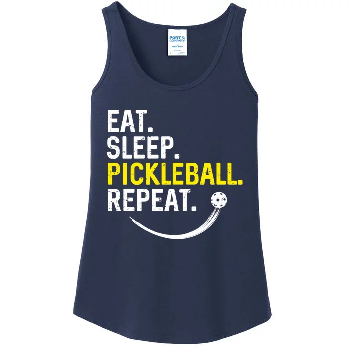 Eat Sleep Pickleball Repeat Lover Funny Quote Gift For Player Ladies Essential Tank