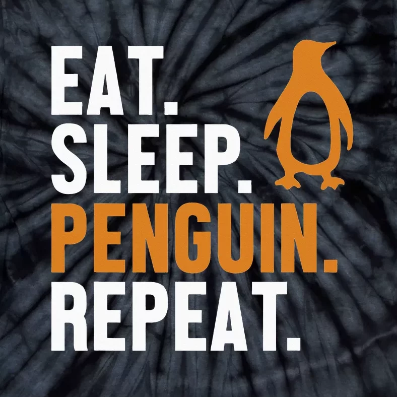 Eat Sleep Penguin Repeat Emperor Sea Bird King Penguin Tie-Dye T-Shirt