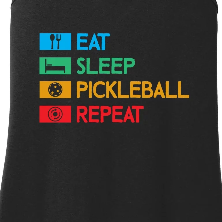 Eat Sleep Pickleball Repeat Gift For Pickleball Team Ladies Essential Tank