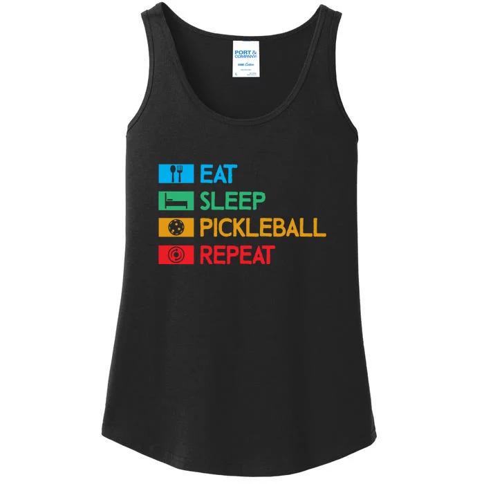 Eat Sleep Pickleball Repeat Gift For Pickleball Team Ladies Essential Tank