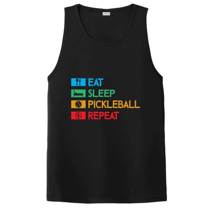 Eat Sleep Pickleball Repeat Gift For Pickleball Team Performance Tank