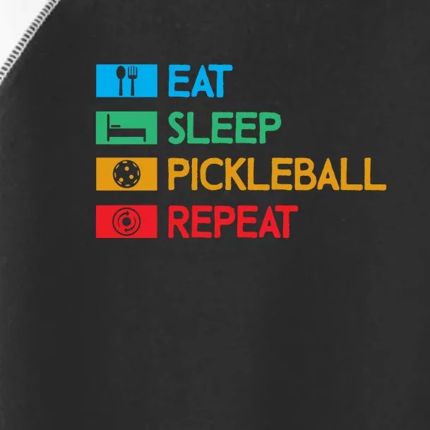 Eat Sleep Pickleball Repeat Gift For Pickleball Team Toddler Fine Jersey T-Shirt