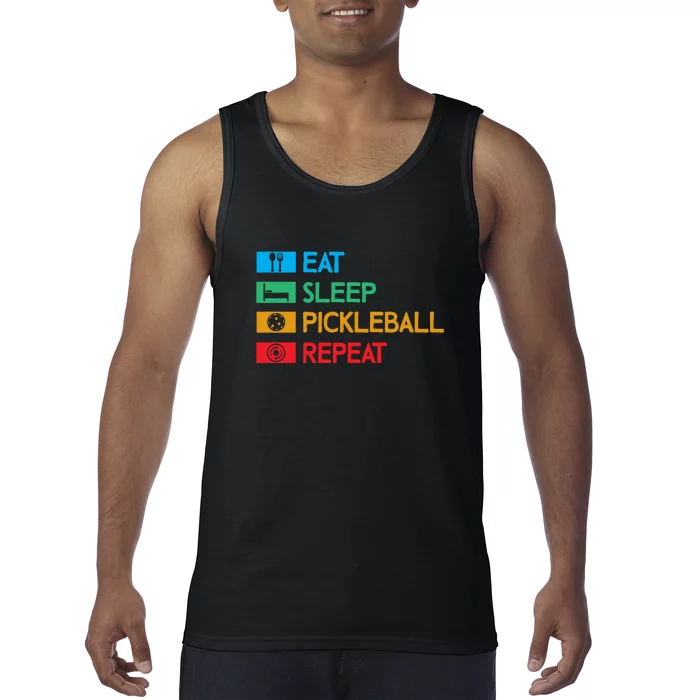 Eat Sleep Pickleball Repeat Gift For Pickleball Team Tank Top