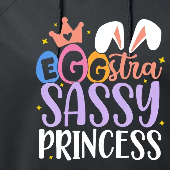 Eggstra Sassy Princess Happy Easter Cute Performance Fleece Hoodie