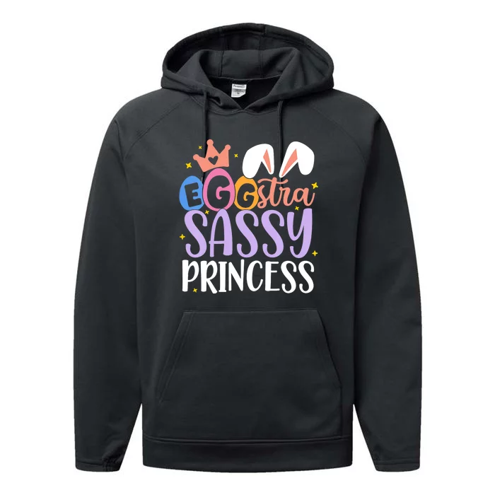 Eggstra Sassy Princess Happy Easter Cute Performance Fleece Hoodie