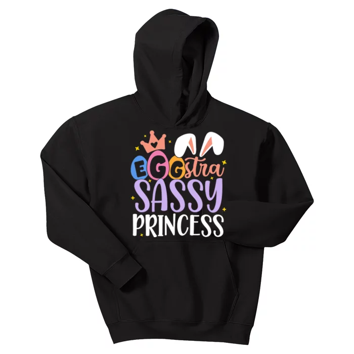 Eggstra Sassy Princess Happy Easter Cute Kids Hoodie