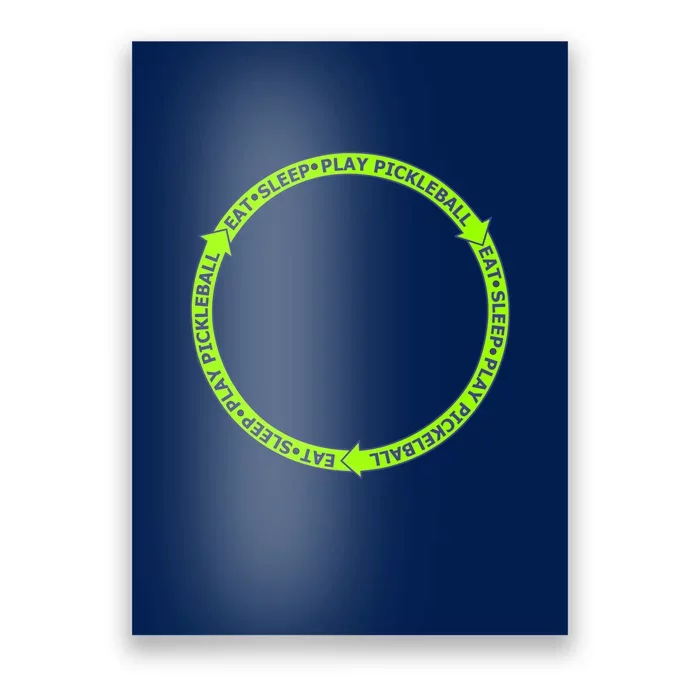 Eat Sleep Pickleball Circle Neon | Fun Pickleball Poster