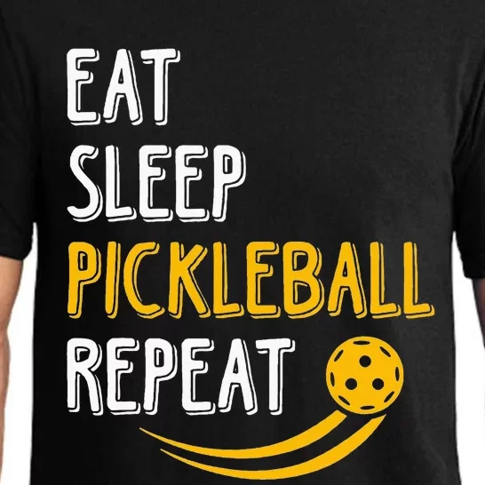 Eat Sleep Pickleball Repeat Player Funny Pajama Set