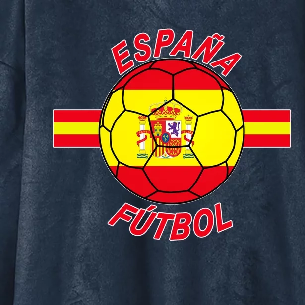 Espana Futbol Spain Soccer Logo Hooded Wearable Blanket