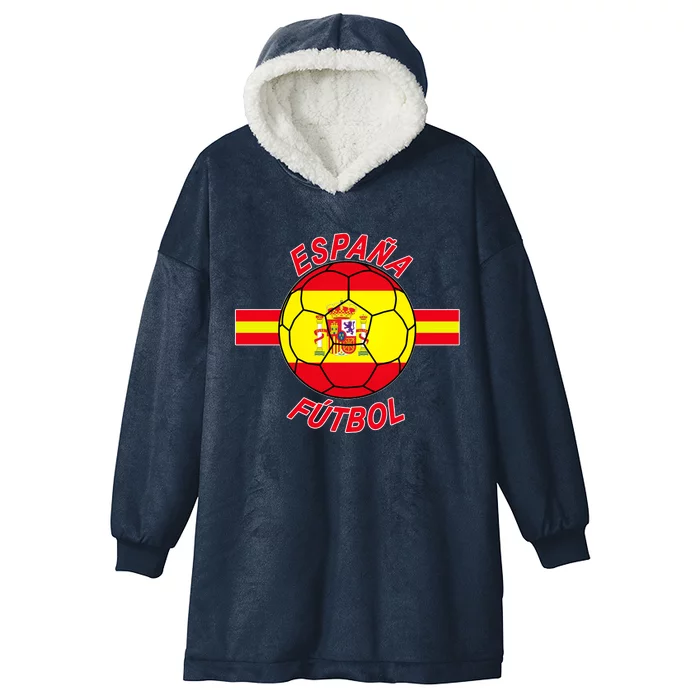 Espana Futbol Spain Soccer Logo Hooded Wearable Blanket