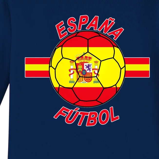 Espana Futbol Spain Soccer Logo Baby Long Sleeve Bodysuit