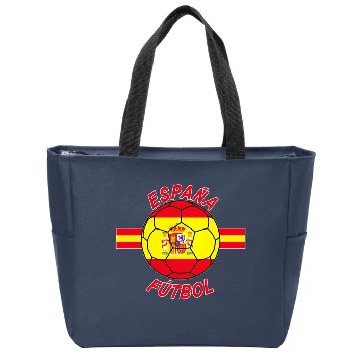 Espana Futbol Spain Soccer Logo Zip Tote Bag