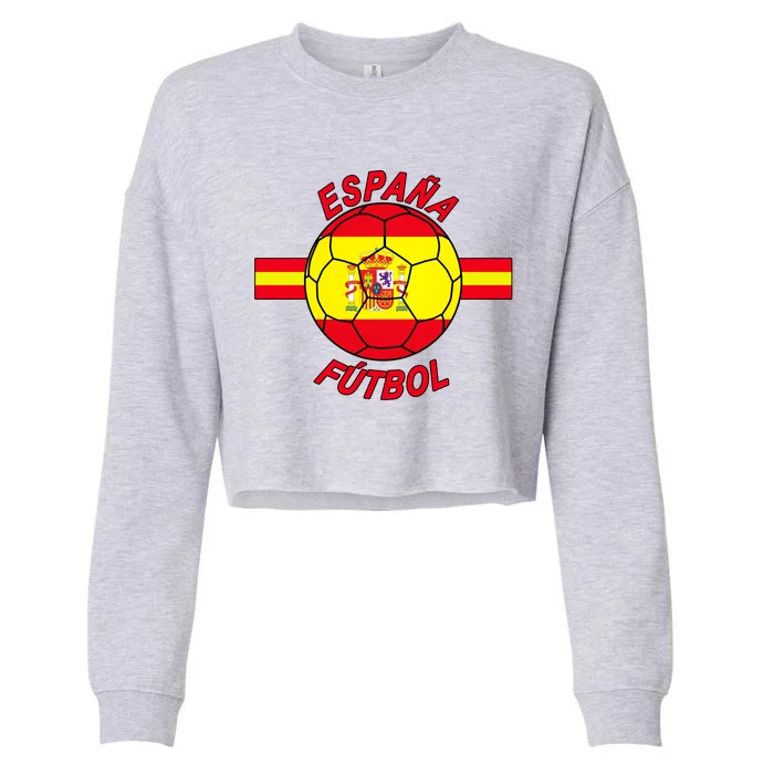 Espana Futbol Spain Soccer Logo Cropped Pullover Crew