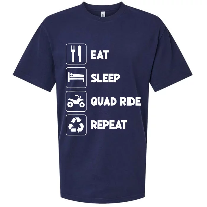 Eat Sleep Quad 4 Wheeler Repeat ATV Rider Riding Quad Runner Sueded Cloud Jersey T-Shirt