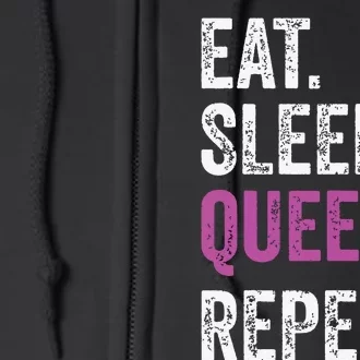 Eat Sleep Queef Repeat Queef Inappropriate Queefing Joke Full Zip Hoodie