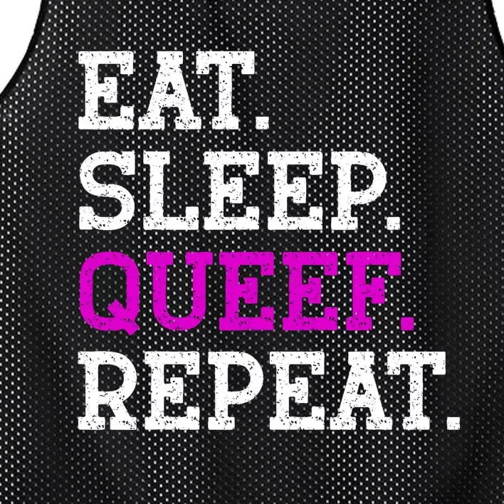 Eat Sleep Queef Repeat Queef Inappropriate Queefing Joke Trendy Mesh Reversible Basketball Jersey Tank