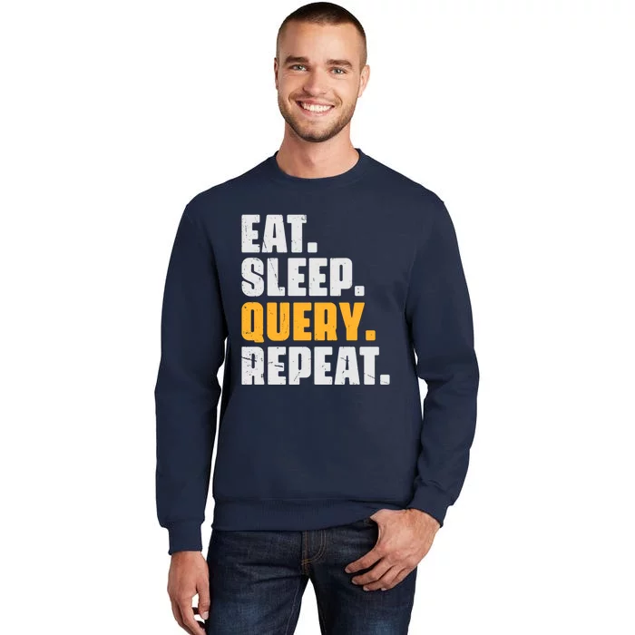 Eat Sleep Query Repeat Computer Coding Database Programmer Sweatshirt