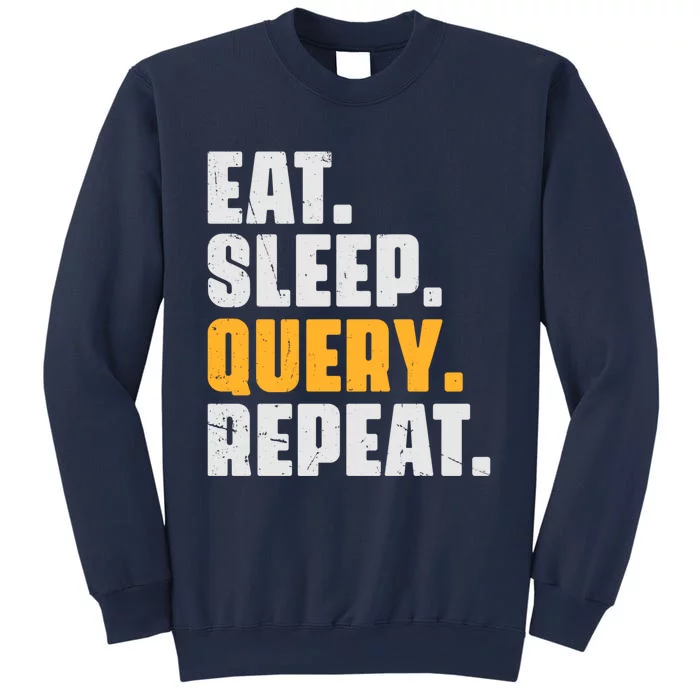 Eat Sleep Query Repeat Computer Coding Database Programmer Sweatshirt