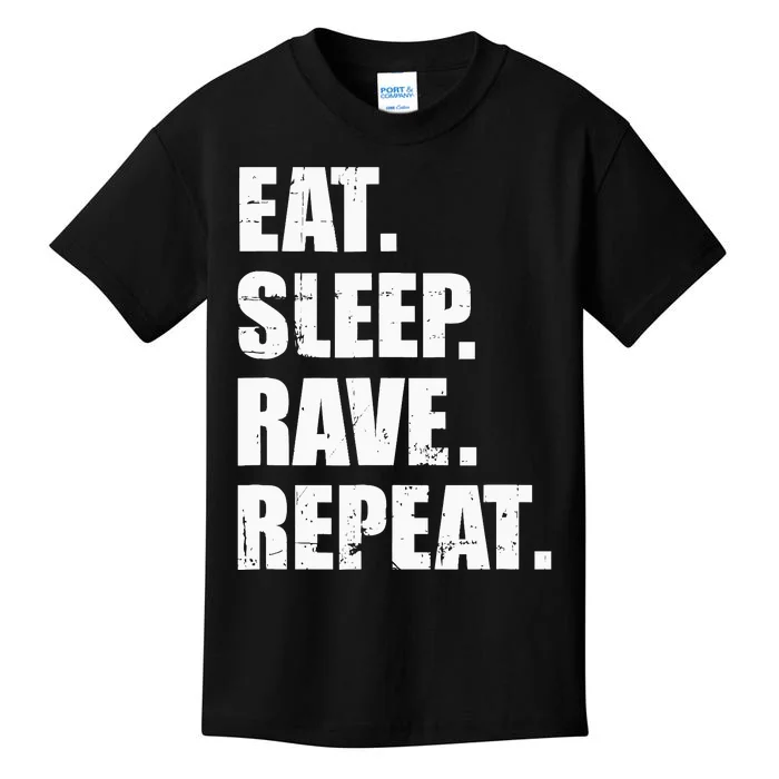 Eat Sleep Rave Repeat Kids T-Shirt