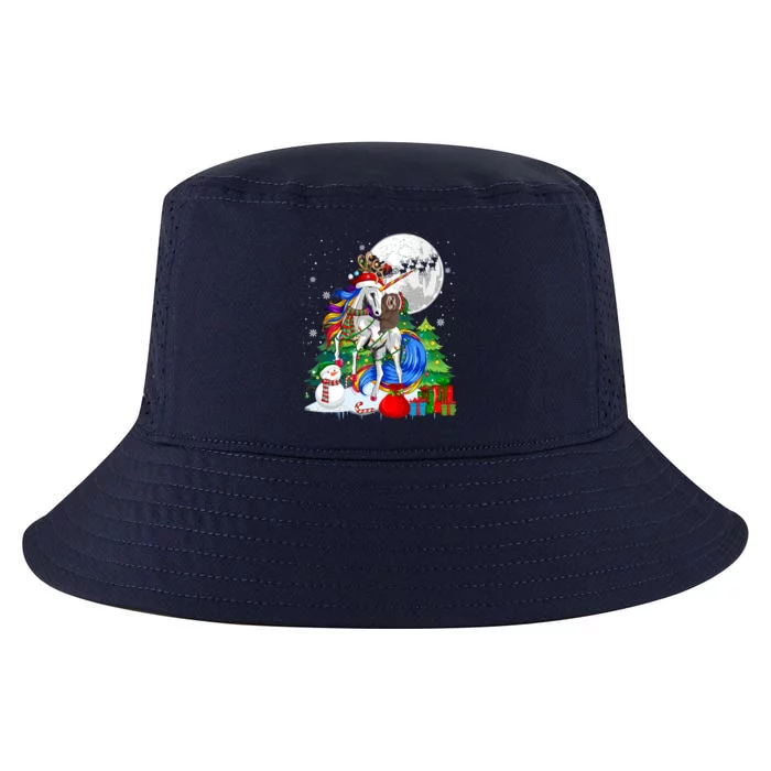 Elf Sloth Riding Santa Reindeer Unicorn Christmas Snow Gift Cool Comfort Performance Bucket Hat