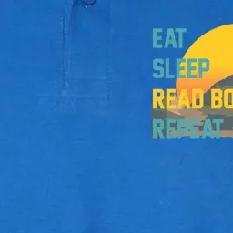 Eat Sleep Read Books Repeat Reading Lovers Retro Bookworm Gift Softstyle Adult Sport Polo