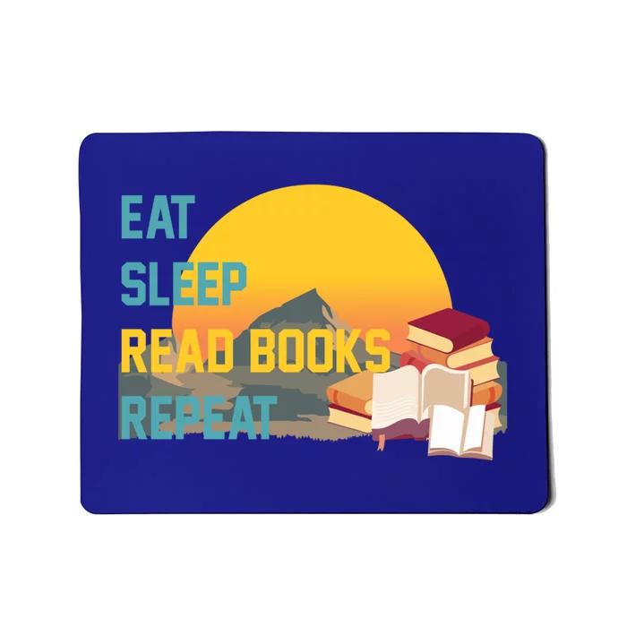 Eat Sleep Read Books Repeat Reading Lovers Retro Bookworm Gift Mousepad