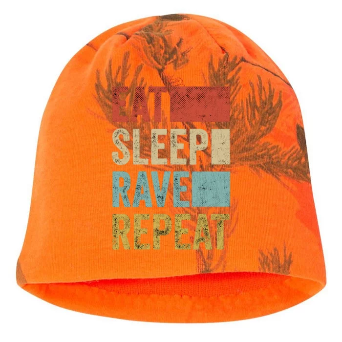 Eat Sleep Rave Repeat Retro Rave Kati - Camo Knit Beanie