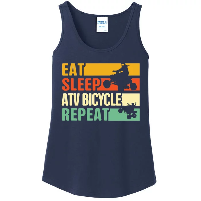 Eat Sleep Ride Repeat ATV Quad Bike Riding Four Wheelers Ladies Essential Tank