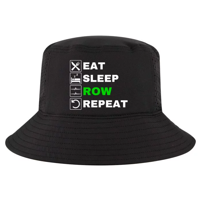 Eat Sleep Row Repeat, Erg Rowing Crew, Rowing Oar, Row Crew Cool Comfort Performance Bucket Hat