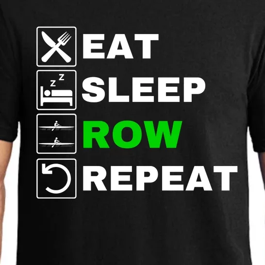 Eat Sleep Row Repeat, Erg Rowing Crew, Rowing Oar, Row Crew Pajama Set