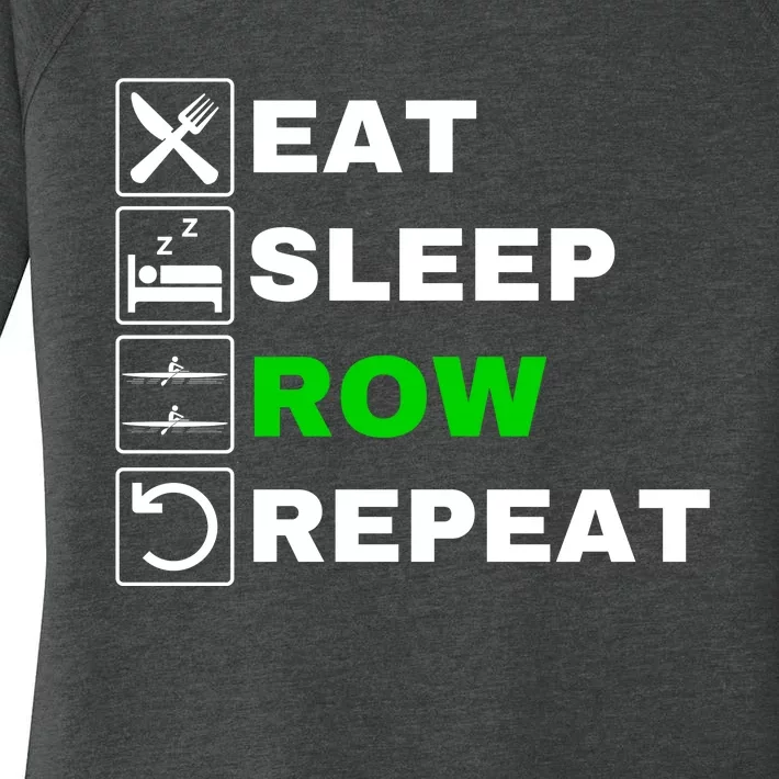 Eat Sleep Row Repeat, Erg Rowing Crew, Rowing Oar, Row Crew Women's Perfect Tri Tunic Long Sleeve Shirt