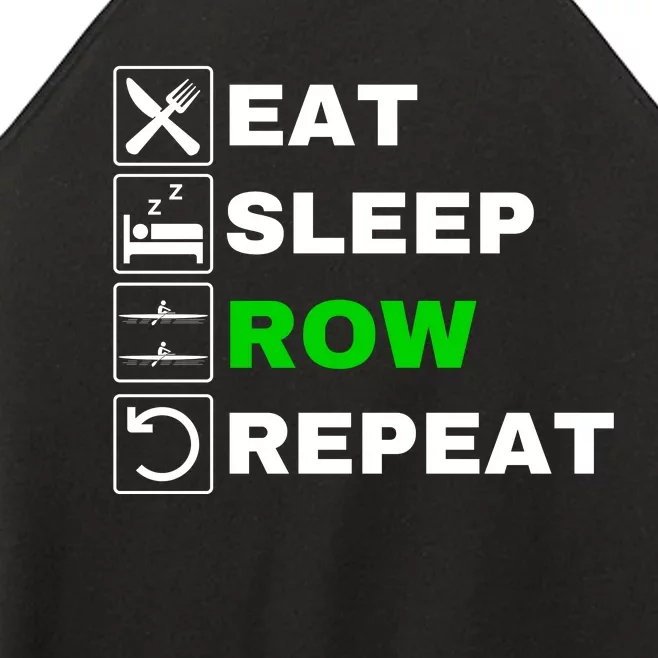 Eat Sleep Row Repeat, Erg Rowing Crew, Rowing Oar, Row Crew Women’s Perfect Tri Rocker Tank