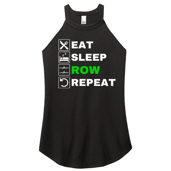 Eat Sleep Row Repeat, Erg Rowing Crew, Rowing Oar, Row Crew Women’s Perfect Tri Rocker Tank